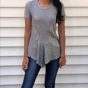 Asymmetrical silver top - XS